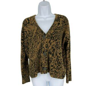 Madewell Tigerized Cameron Ribbed Cardigan Sweater Size XS